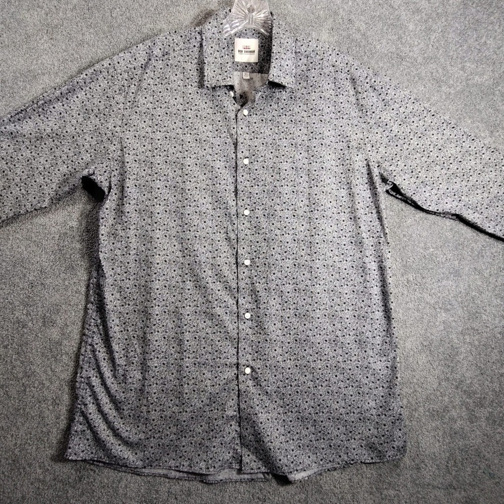 Ben Sherman Button Down Shirt Floral Print Long Sleeve Casual Mens 16.5 32/33
